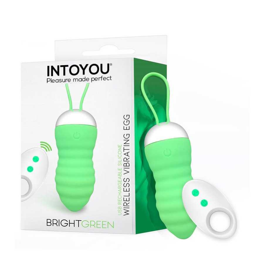 Brightgreen Huevo Vibrador Control Remoto USB Silicona