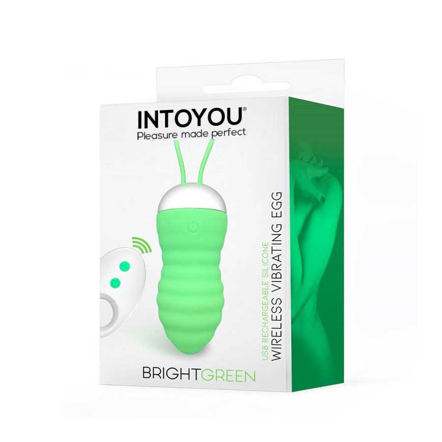 Brightgreen Huevo Vibrador Control Remoto USB Silicona