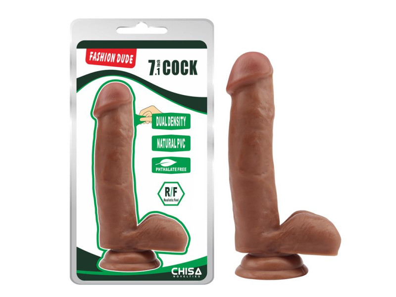 Dildo Dual Density Fashion Dude 178 x 4 cm Bronceado Dildo Dual Density Fashion Dude 178 x 4 cm Bronceado