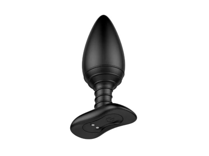 Asher Plug Anal con Control Remoto USB Magnetico Negro