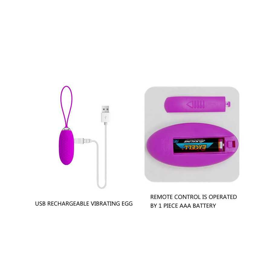 Huevo Vibrador Joanna USB Purpura