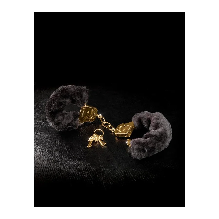 Fetish Fantasy Gold Esposas con Pelo Furry Deluxe Dorado