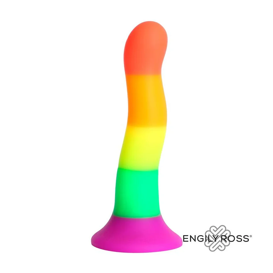 Dildo Color Arcoiris LGBT 18 cm