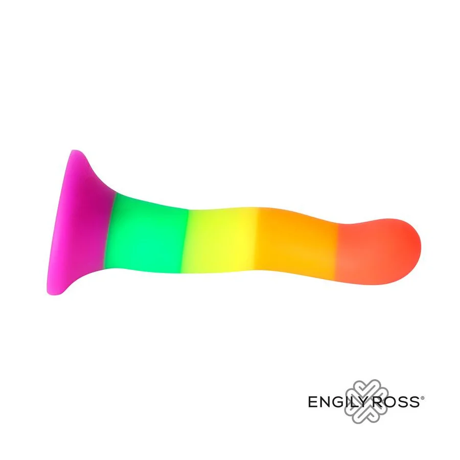 Dildo Color Arcoiris LGBT 18 cm