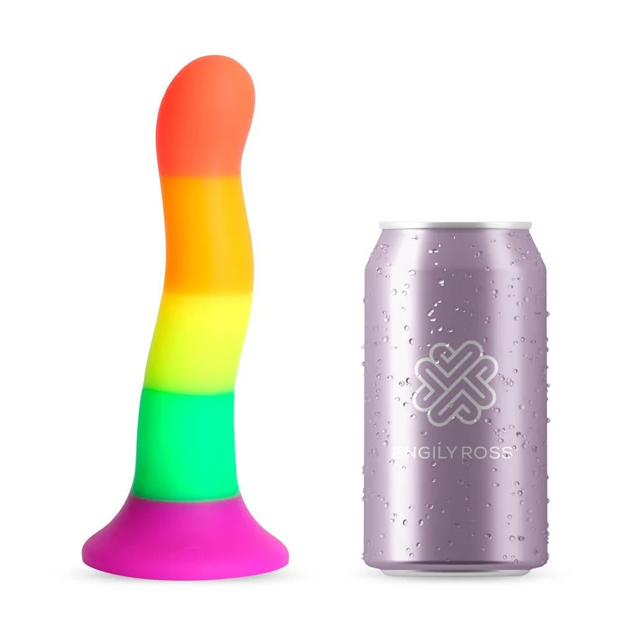 Dildo Color Arcoiris LGBT 18 cm