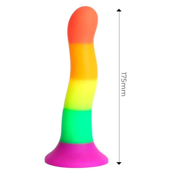 Dildo Color Arcoiris LGBT 18 cm