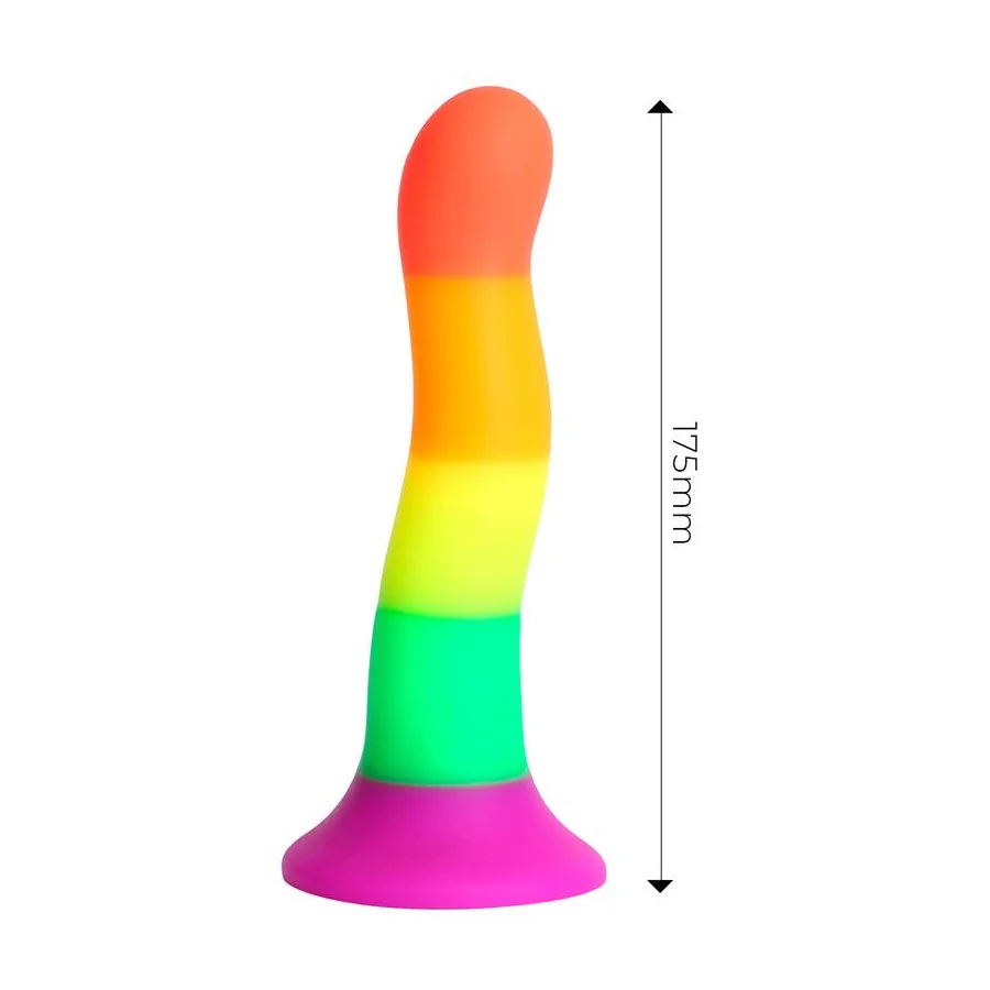 Dildo Color Arcoiris LGBT 18 cm