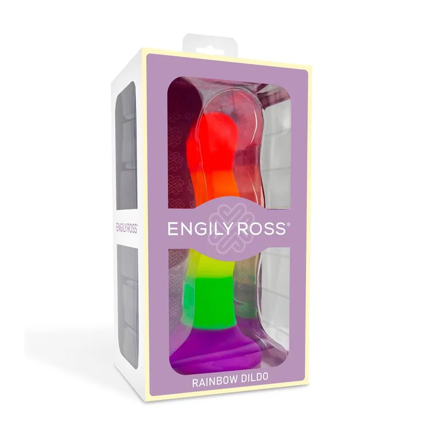 Dildo Color Arcoiris LGBT 18 cm