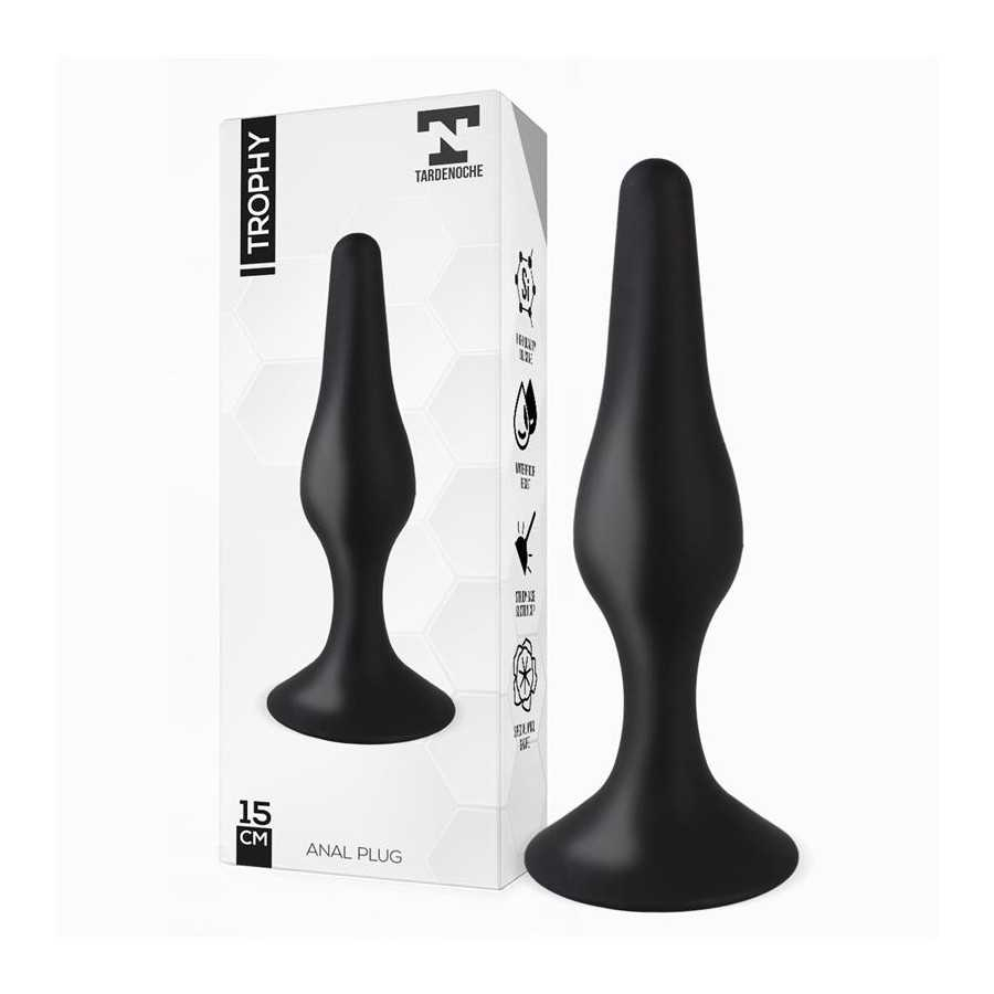 Trophy Plug Anal 15 cm Silicona Negro