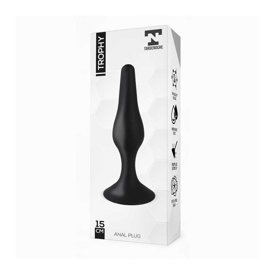 Trophy Plug Anal 15 cm Silicona Negro