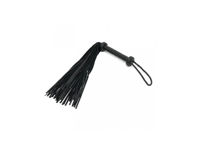 Flogger Trenzado Cuero Negro