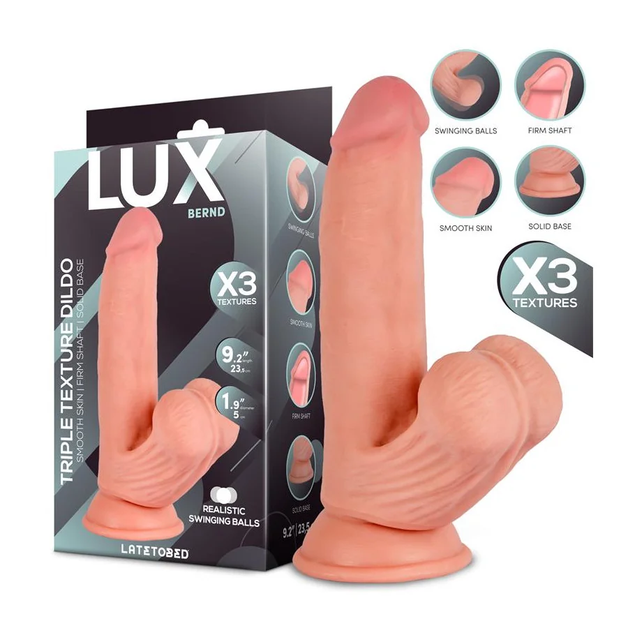 Bernd Dildo Triple Densidad con Testiculos Oscilantes 92 Bernd Dildo Triple Densidad con Testiculos Oscilantes 92