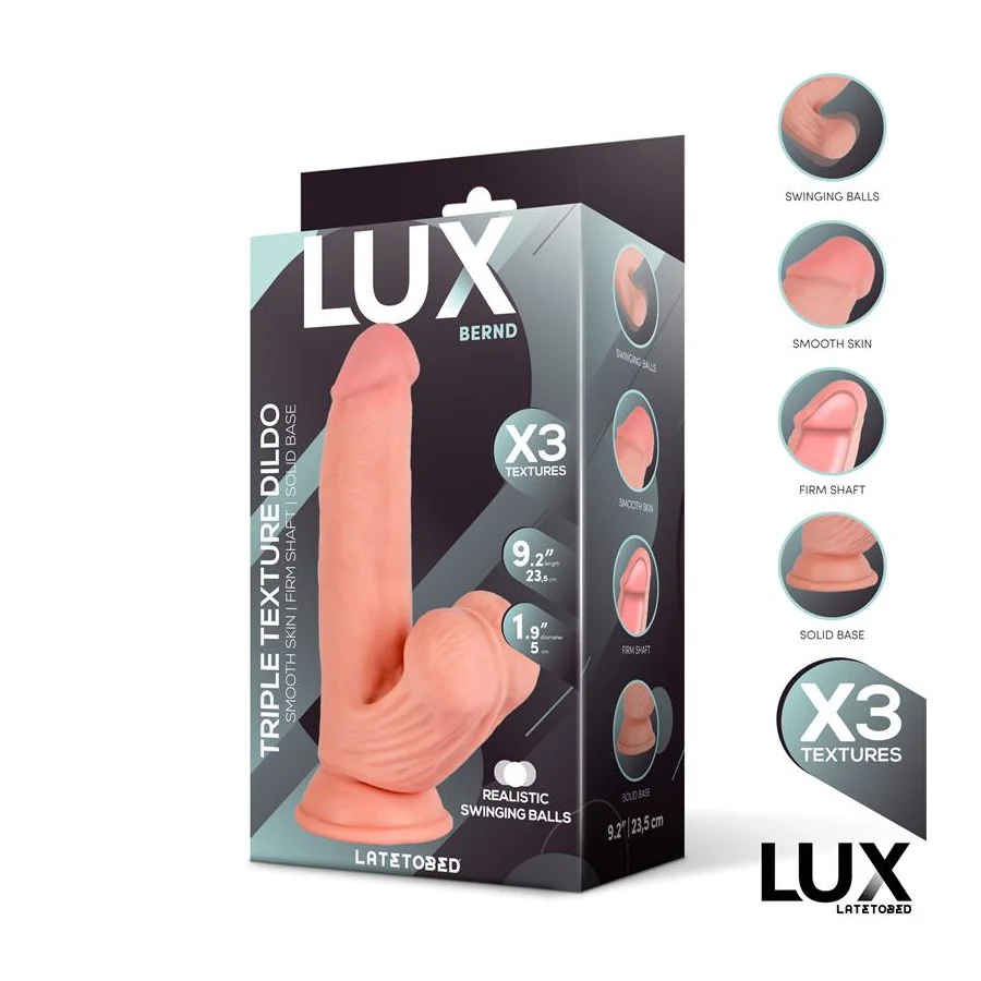 Bernd Dildo Triple Densidad con Testiculos Oscilantes 92