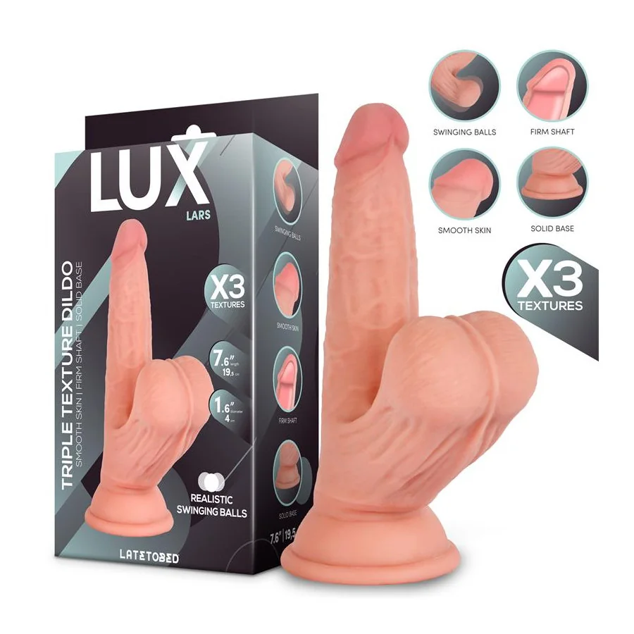 Lars Dildo Triple Densidad con Testiculos Oscilantes 76 Lars Dildo Triple Densidad con Testiculos Oscilantes 76