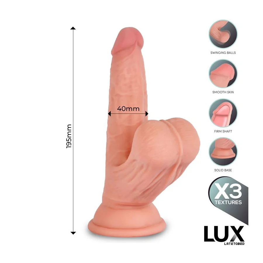 Lars Dildo Triple Densidad con Testiculos Oscilantes 76