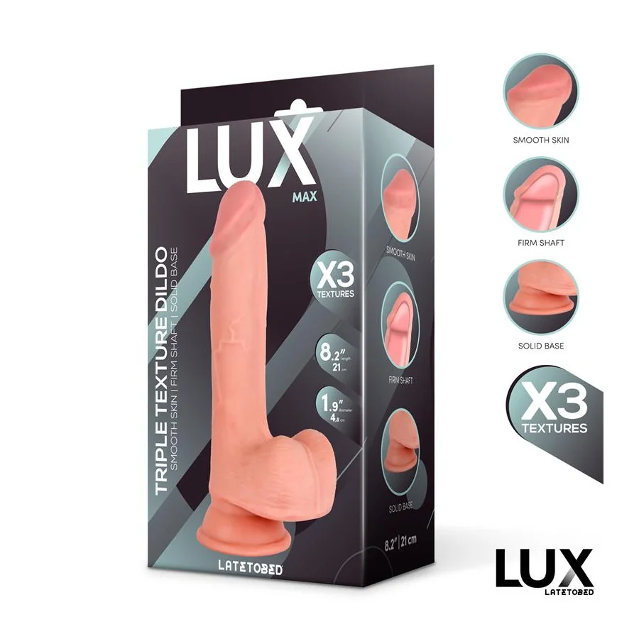 Max Dildo Triple Densidad con Testiculos 82