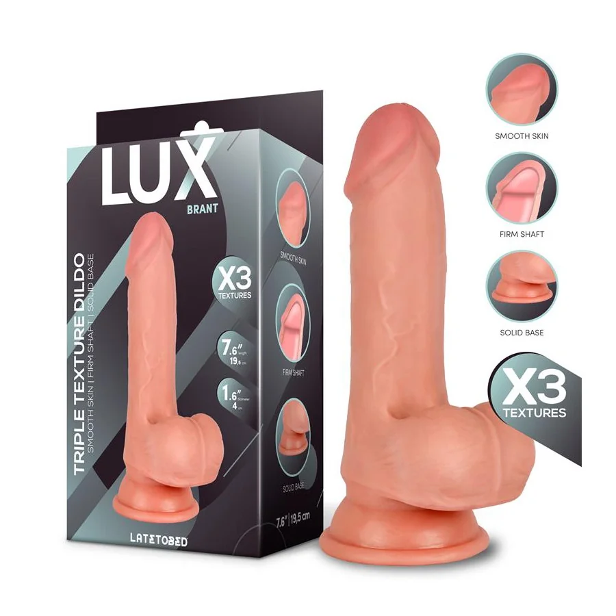 Brant Dildo Triple Densidad con Testiculos 76 Brant Dildo Triple Densidad con Testiculos 76