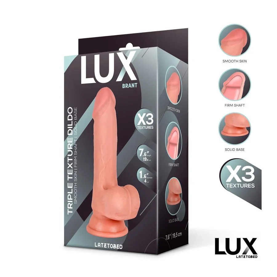 Brant Dildo Triple Densidad con Testiculos 76