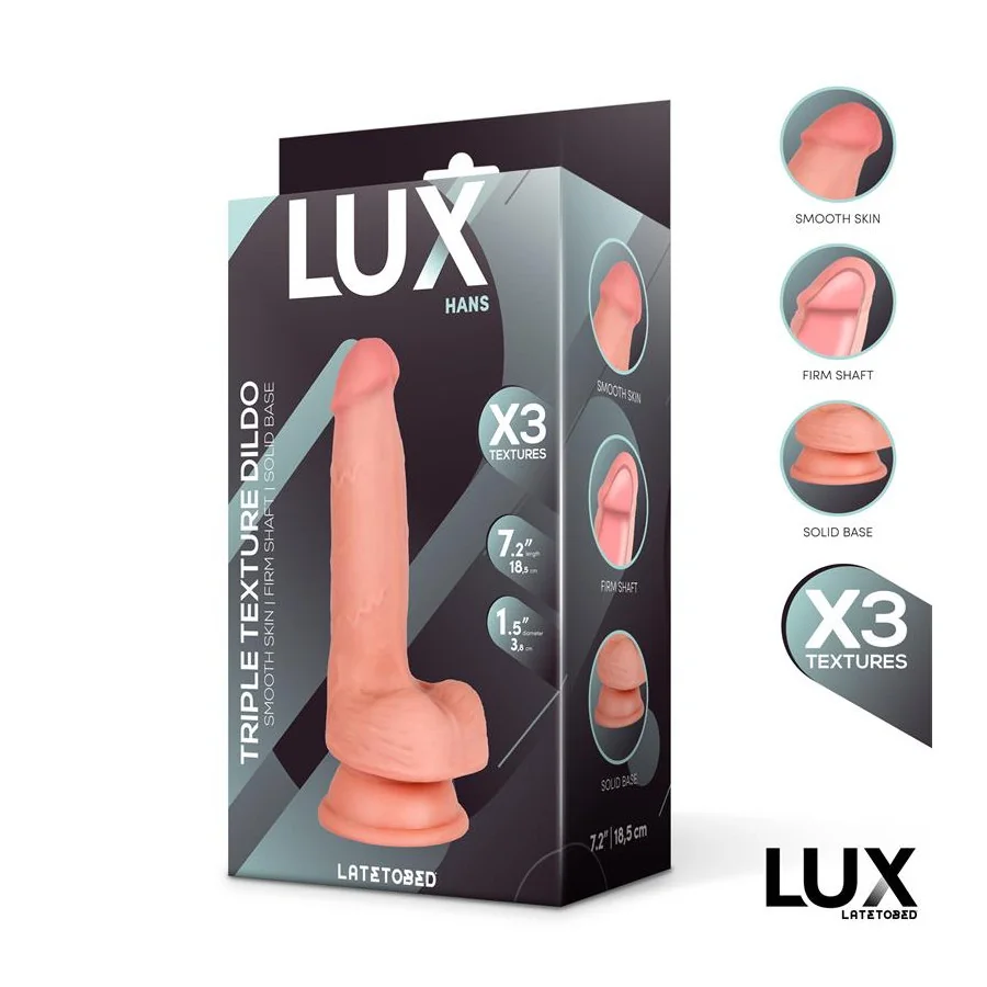 Hans Dildo Triple Densidad con Testiculos 72