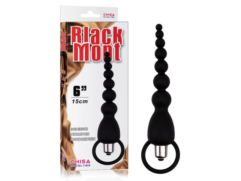 Cadena Anal Elite Power 195 cm Silicona Negro