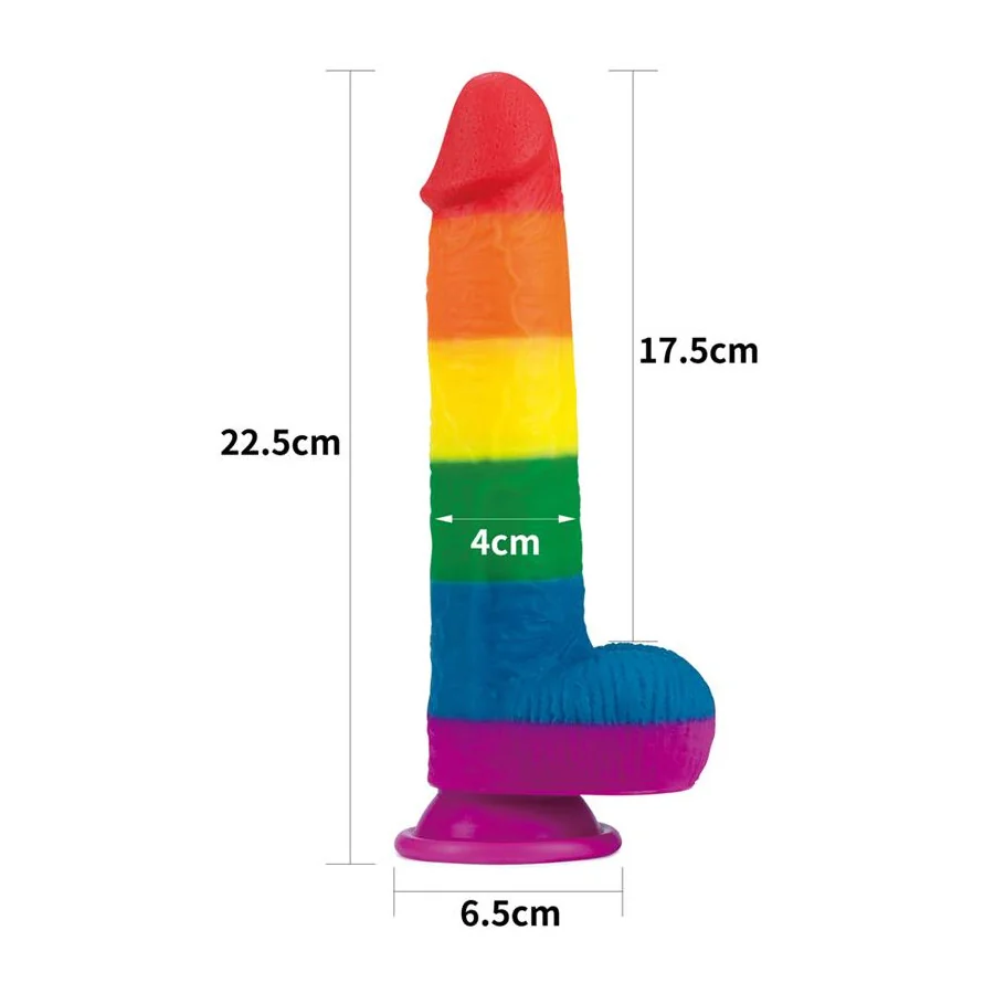 Dildo Prider 9 Silicona Liquida LGBT