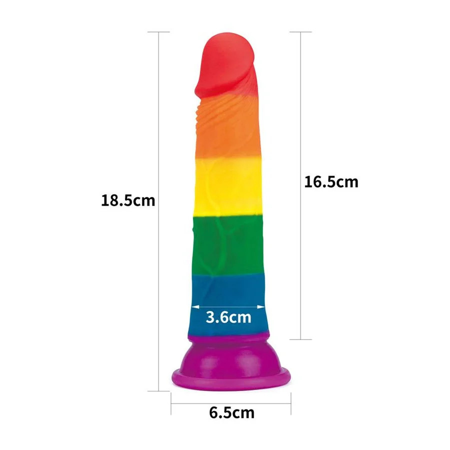 Dildo Prider 7 Silicona Liquida LGBT