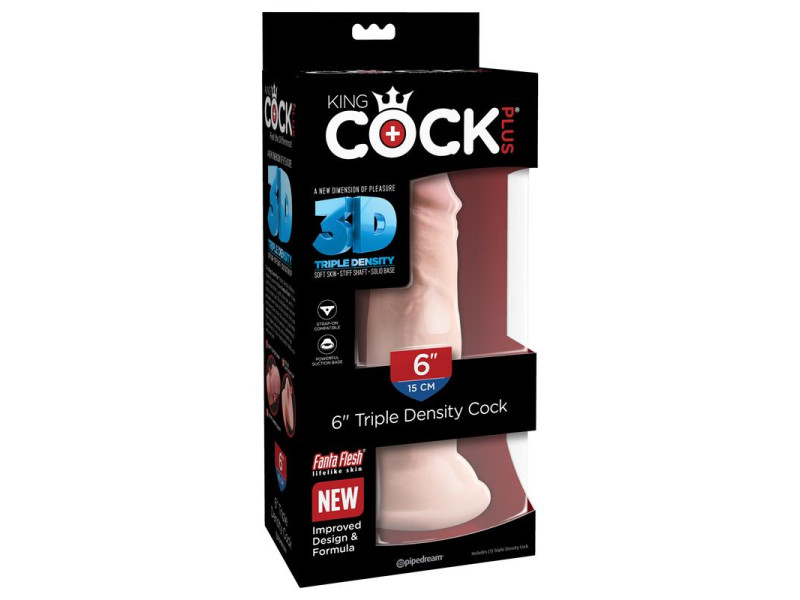 3D Dildo Triple Densidad Plus 6 Natural