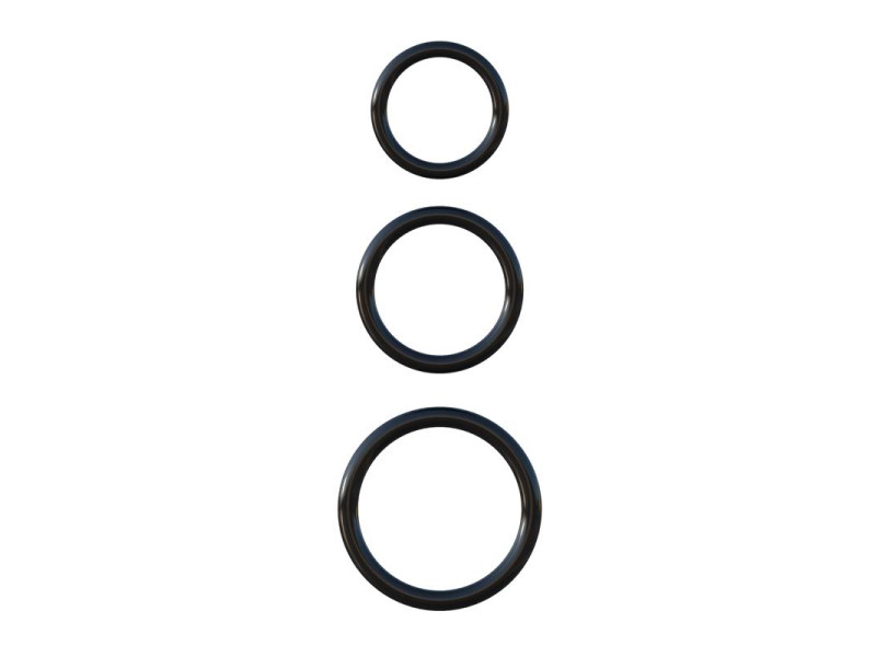 Fantasy C Ringz Set de 3 Anillos de Silicona Color Negro Fantasy C Ringz Set de 3 Anillos de Silicona Color Negro