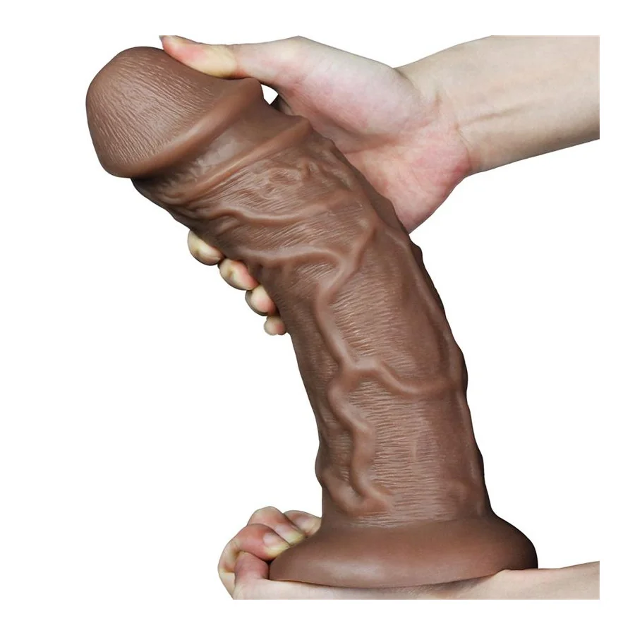 Dildo King 105 con Vibracion Chubby Marron