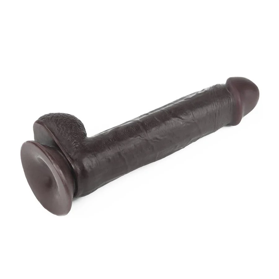 Dildo con Piel Retractil 9 Negro