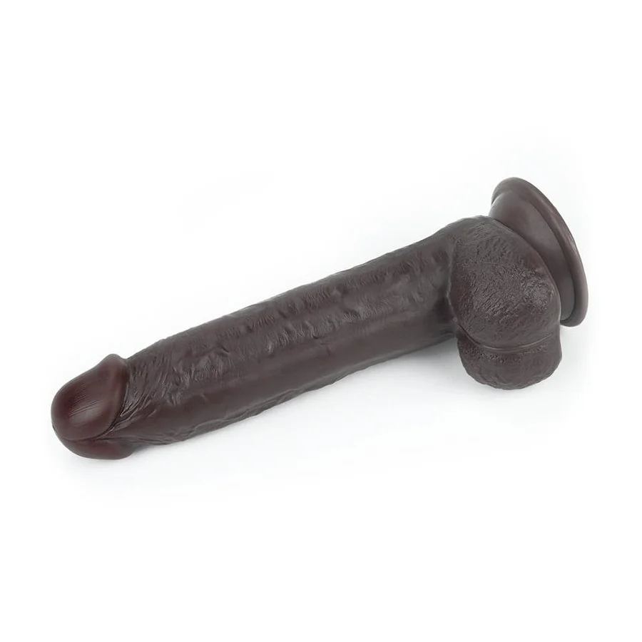 Dildo con Piel Retractil 9 Negro
