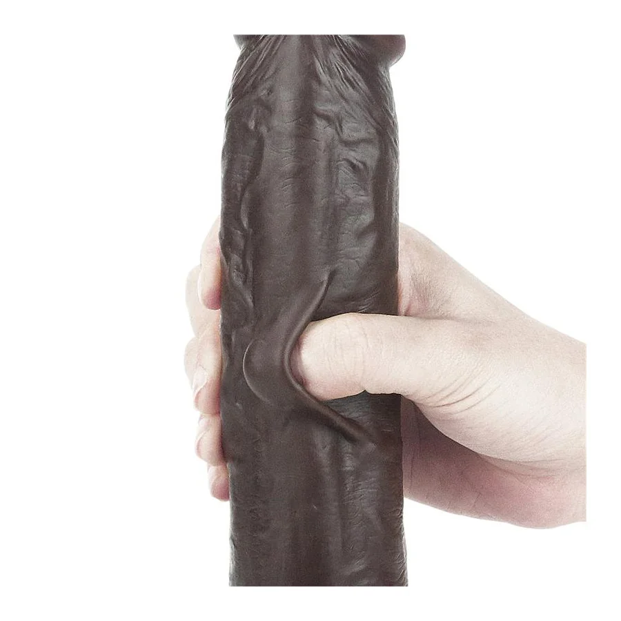 Dildo con Piel Retractil 9 Negro