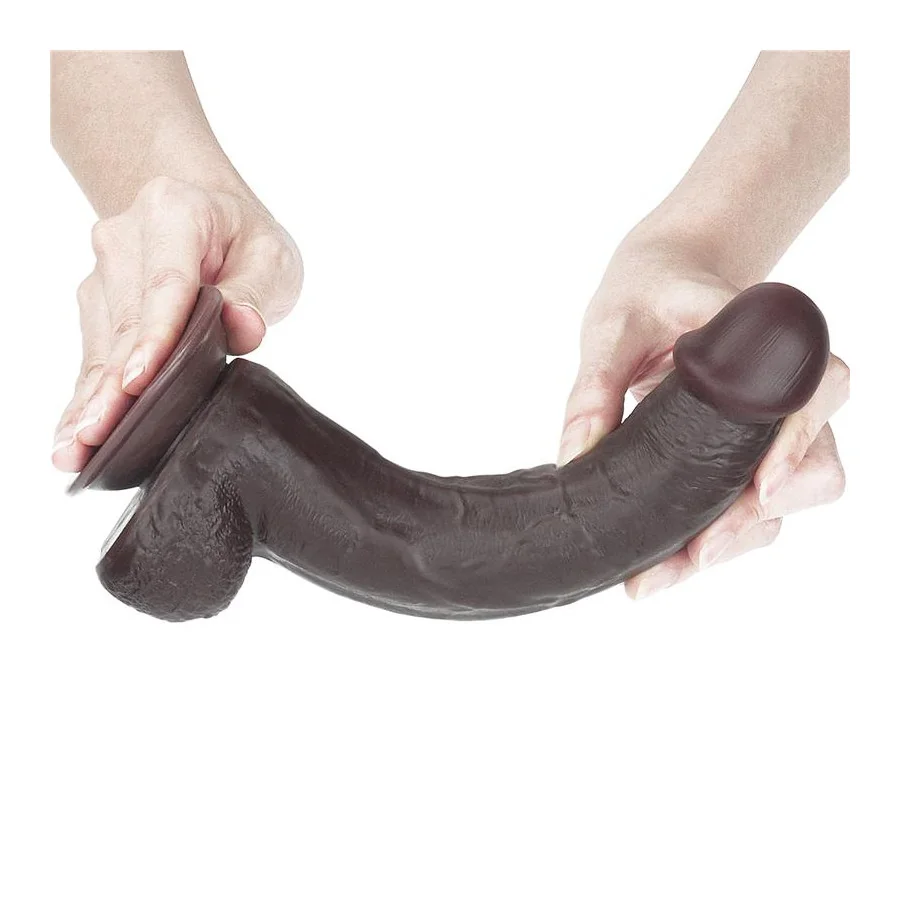 Dildo con Piel Retractil 9 Negro