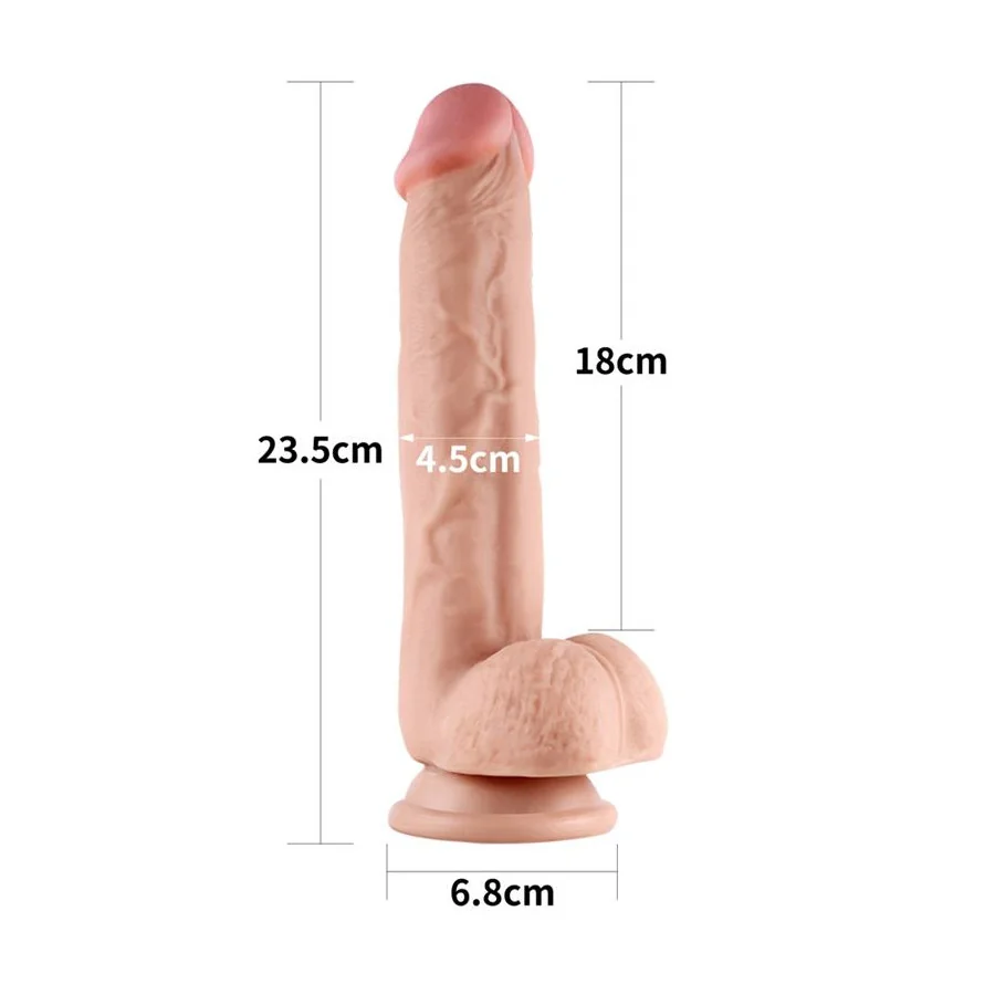 Dildo con Piel Retractil 9 Natural