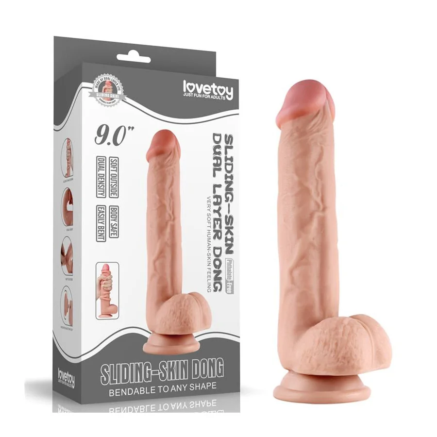 Dildo con Piel Retractil 9 Natural