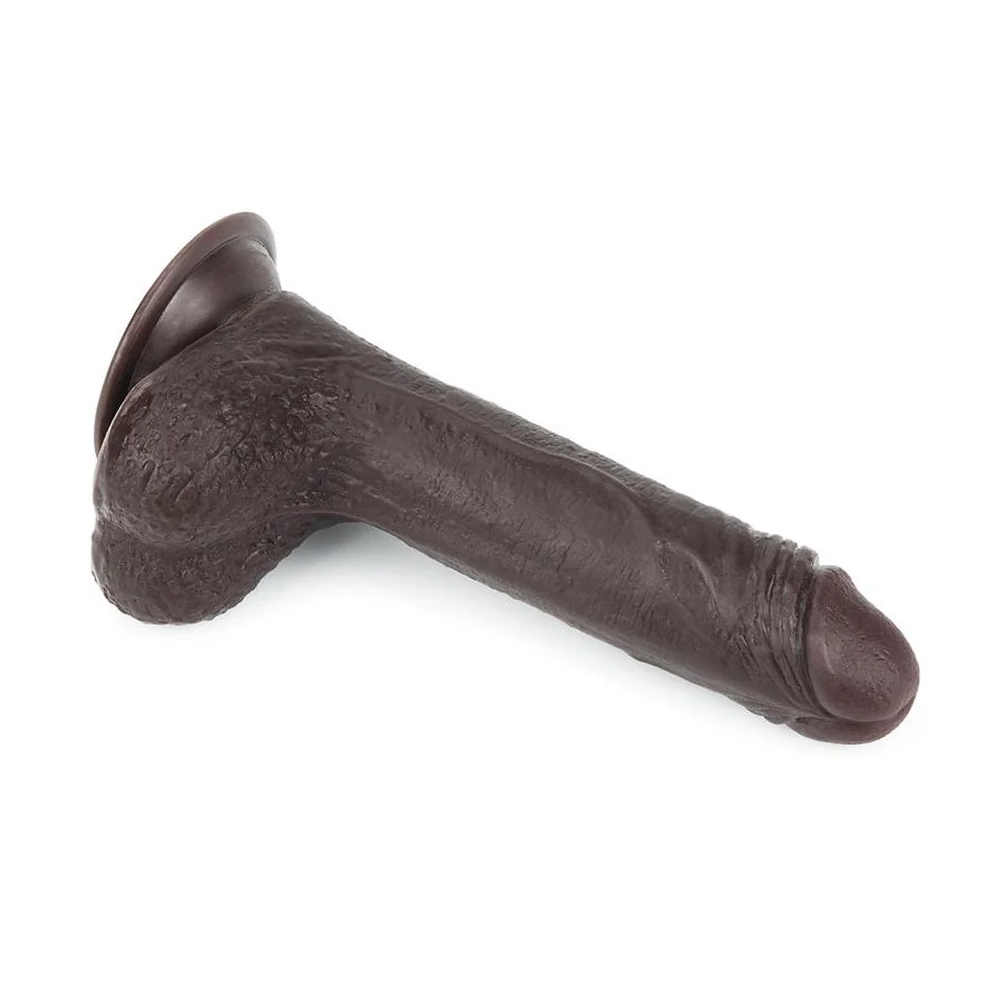 Dildo con Piel Retractil 7 Negro