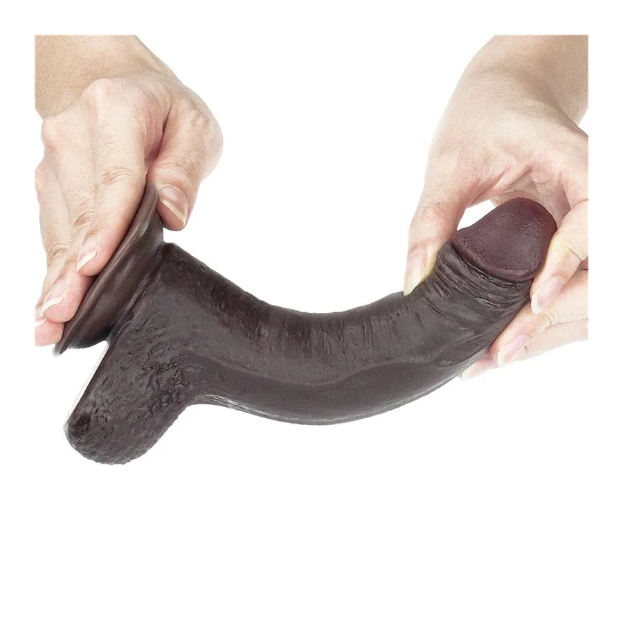 Dildo con Piel Retractil 7 Negro