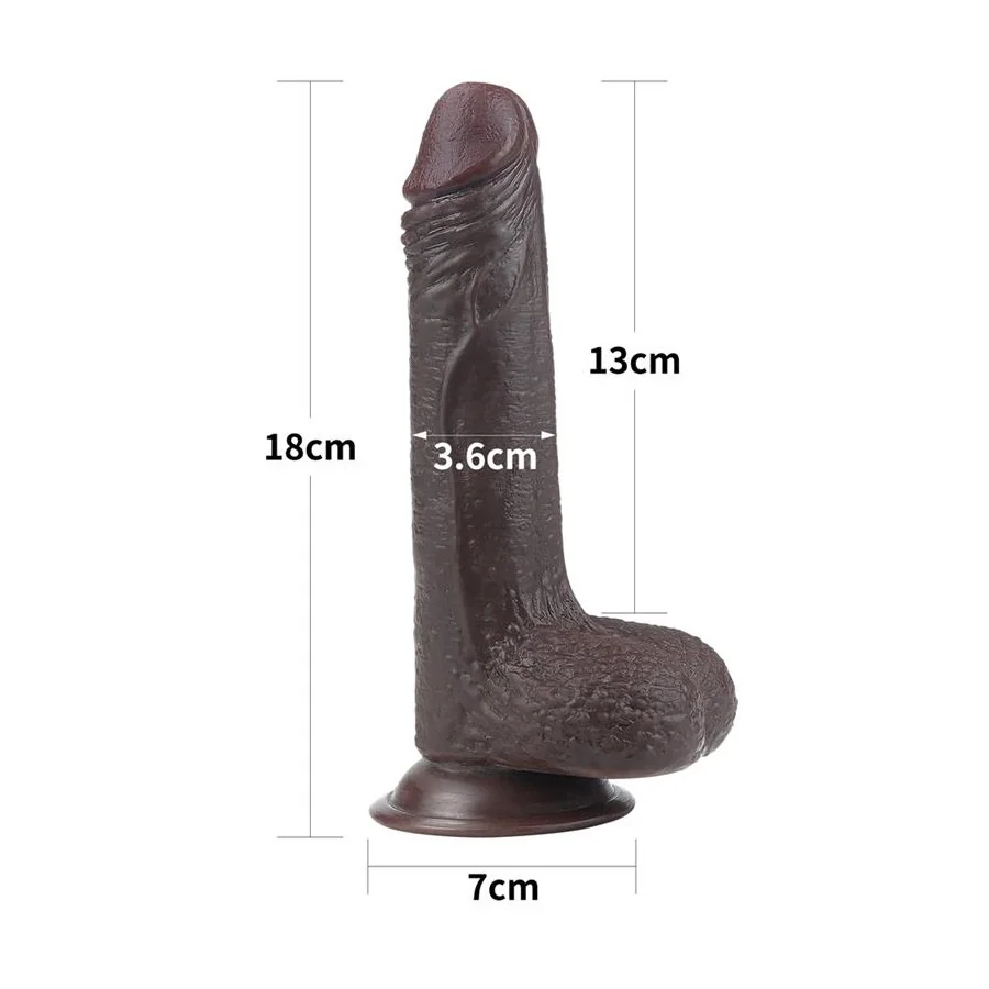 Dildo con Piel Retractil 7 Negro