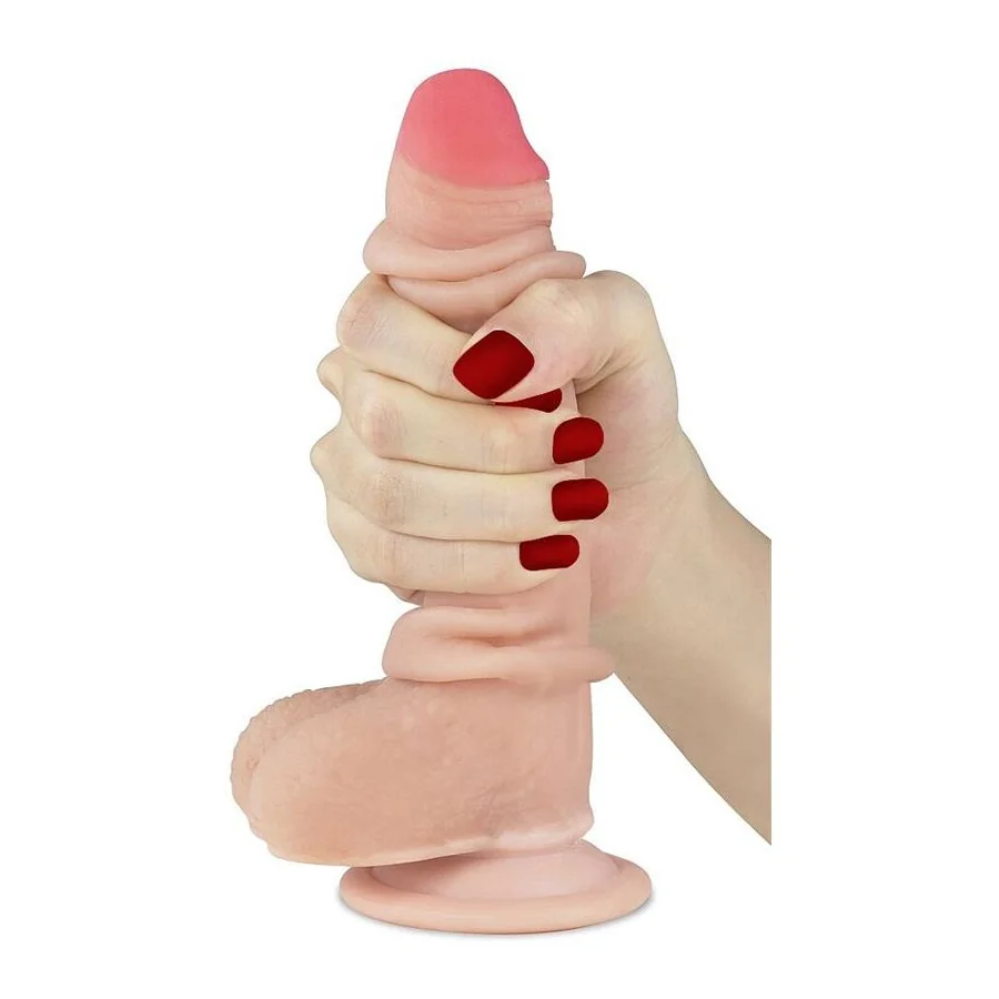 Dildo con Piel Retractil 7 Natural Dildo con Piel Retractil 7 Natural