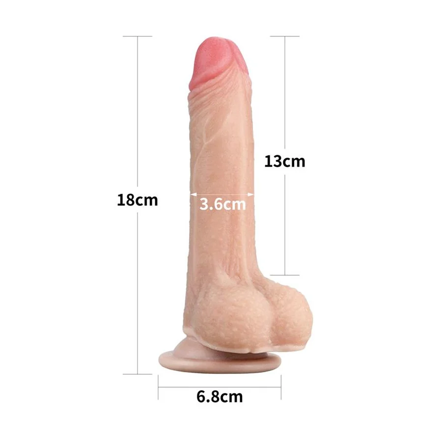 Dildo con Piel Retractil 7 Natural