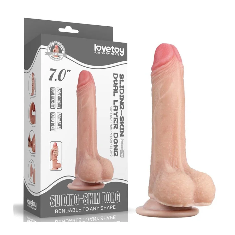 Dildo con Piel Retractil 7 Natural