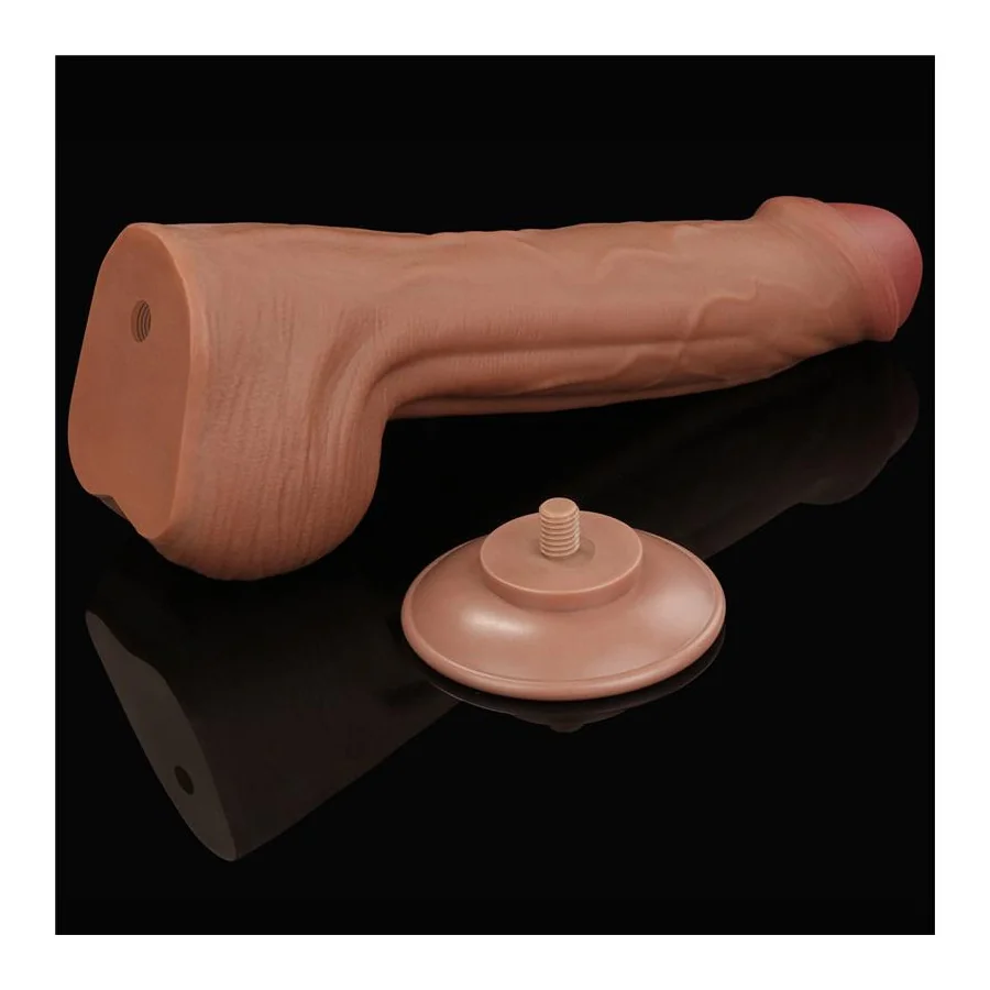 Dildo Dual Density Piel Desizante Retractil 115