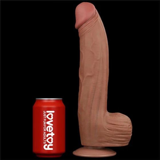 Dildo Dual Density Piel Deslizante Retractil 12