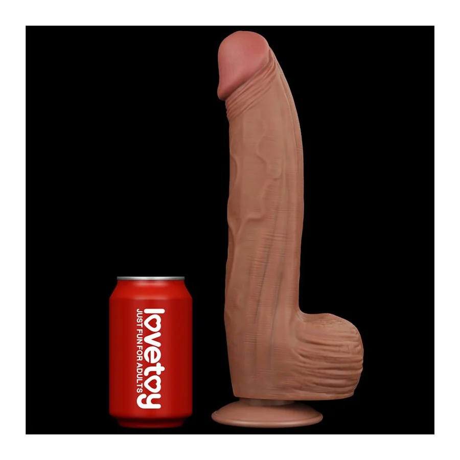 Dildo Dual Density Piel Deslizante Retractil 12