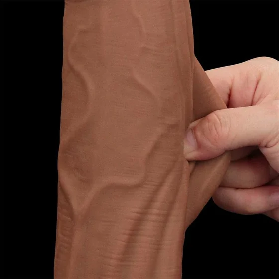 Dildo Dual Density Piel Deslizante Retractil 12