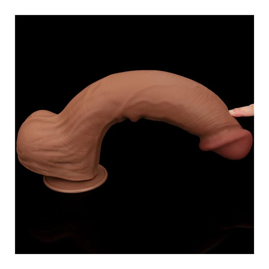 Dildo Dual Density Piel Deslizante Retractil 14