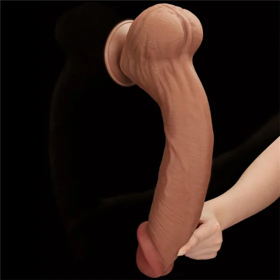 Dildo Dual Density Piel Deslizante Retractil 14