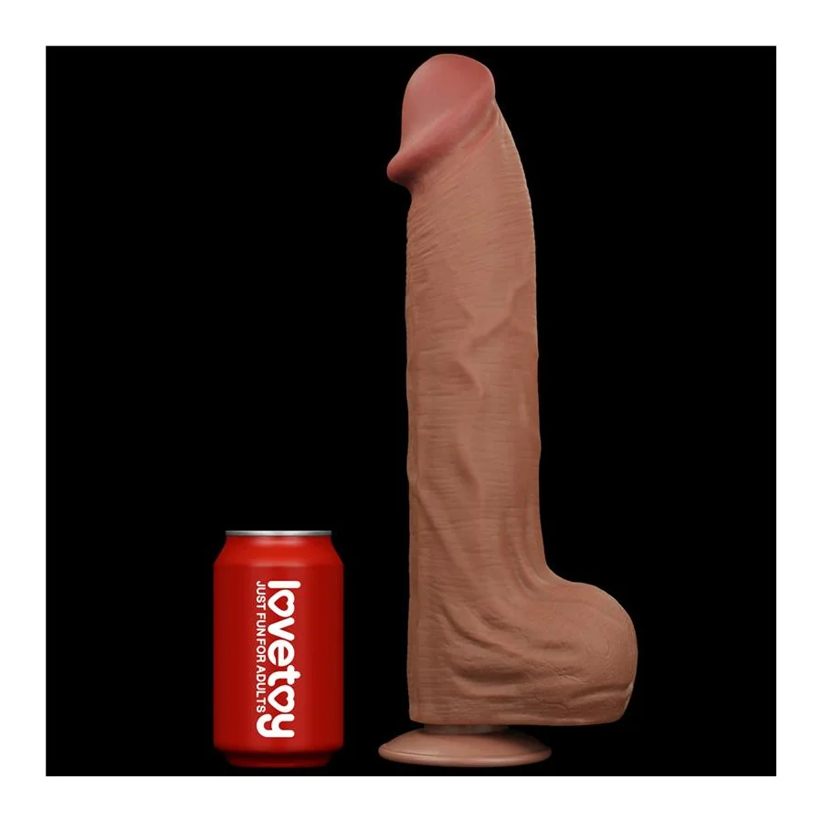 Dildo Dual Density Piel Deslizante Retractil 14