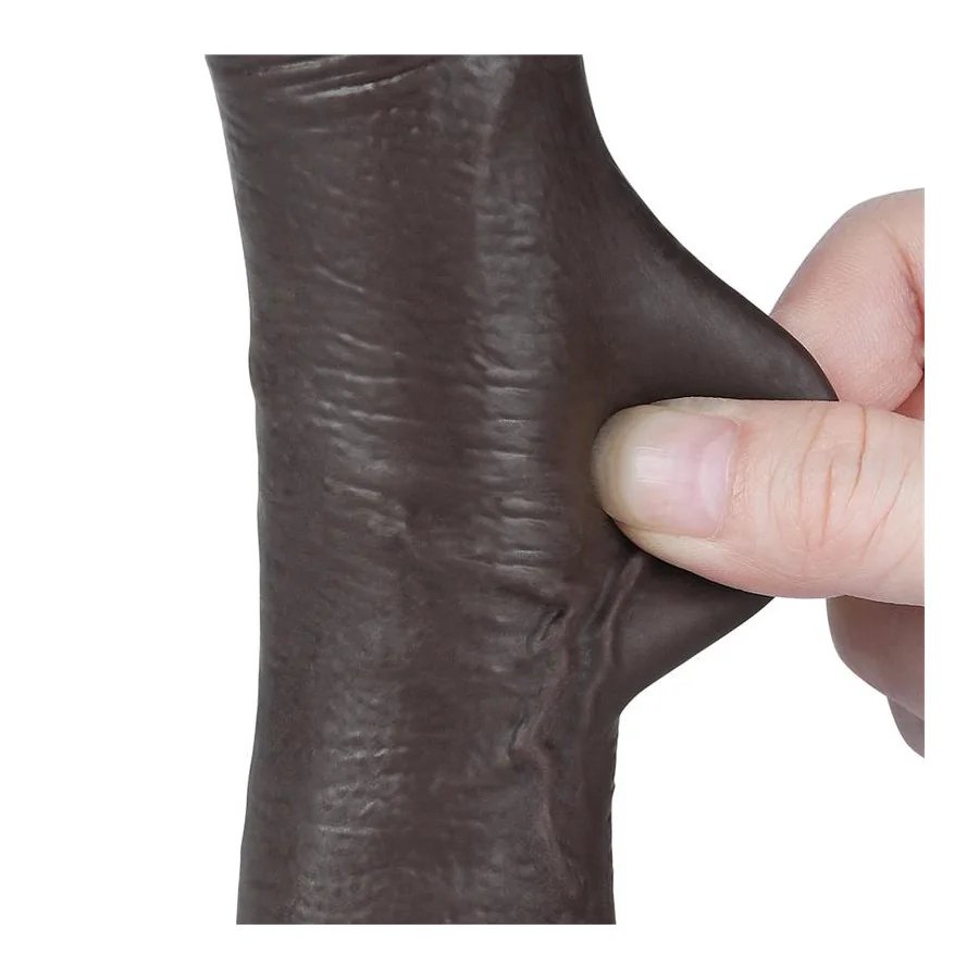 Dildo Dual Layer Piel Deslizante Retractil 75
