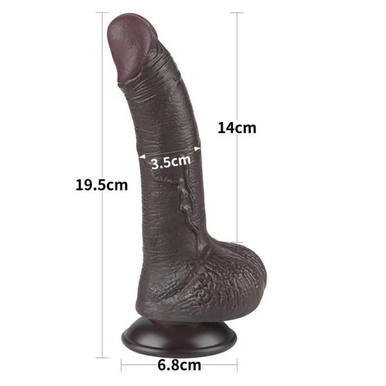 Dildo Dual Layer Piel Deslizante Retractil 75